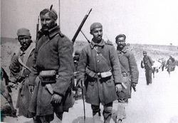 Bizani savaşında Evzon askerleri