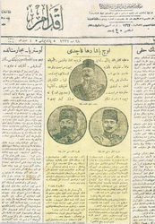 İkdam'ın Talat, Enver ve Cemal Paşaların yurt dışına kaçışını duyuran ilk sayfası, 4 Kasım 1918.