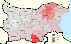 Bulgaristan'da Türk Nüfus Oranları