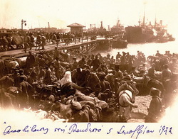 5 Eylül 1922'de Tekirdağ'dan çekilen Yunan kolordusu ve Rum siviller