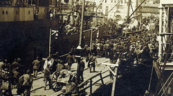 Eylül 1922'nin ilk günlerinde Tekirdağ iskelesinde gemilere binen Yunan Üçüncü Kolordu birlikleri