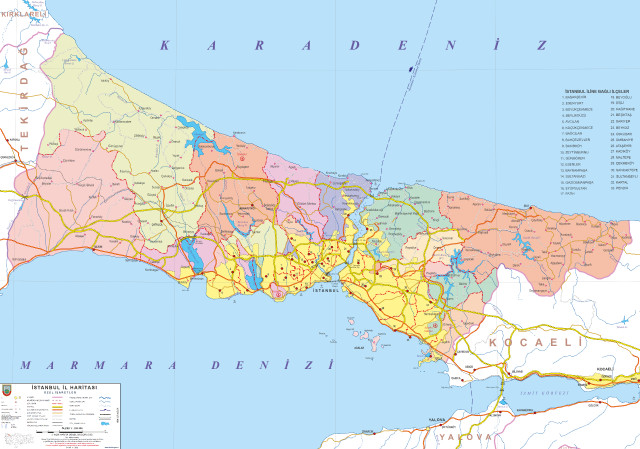 Istanbul Administrative Map