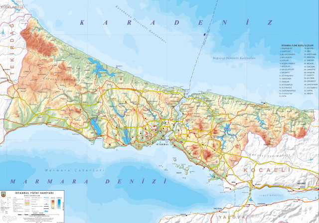 Istanbul Physical Map