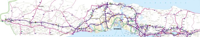 Istanbul Motorways Map