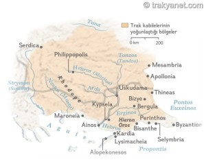 περιοχές όπου συγκεντρώνονταν θρακικές φυλές